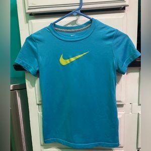 NIKE Dry-Fit Blue and Yellow Shirt Youth